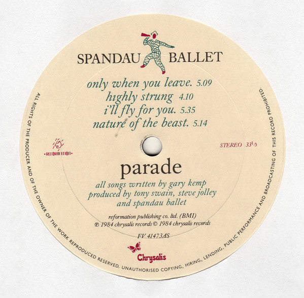 Buy Spandau Ballet : Parade (LP, Album, Car) Online for a great
