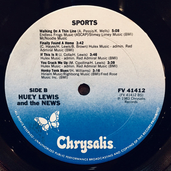 Huey Lewis And The News* : Sports (LP, Album, Club, Pit)