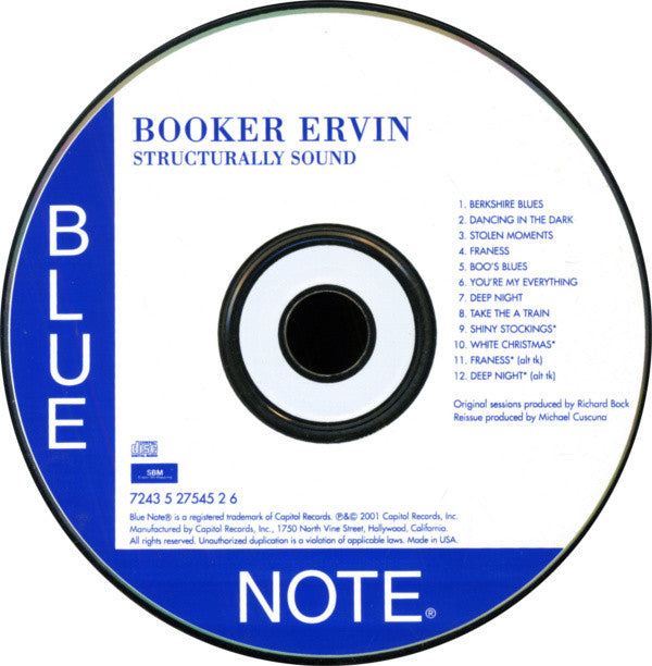 Booker Ervin : Structurally Sound (CD, Album, Ltd, RE)