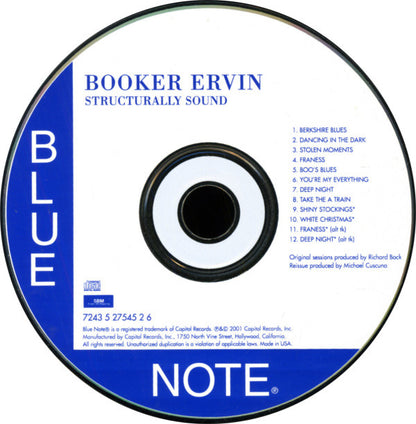 Booker Ervin : Structurally Sound (CD, Album, Ltd, RE)