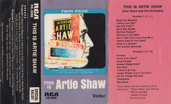 Artie Shaw : This Is Artie Shaw (Cass, Comp, Mono)