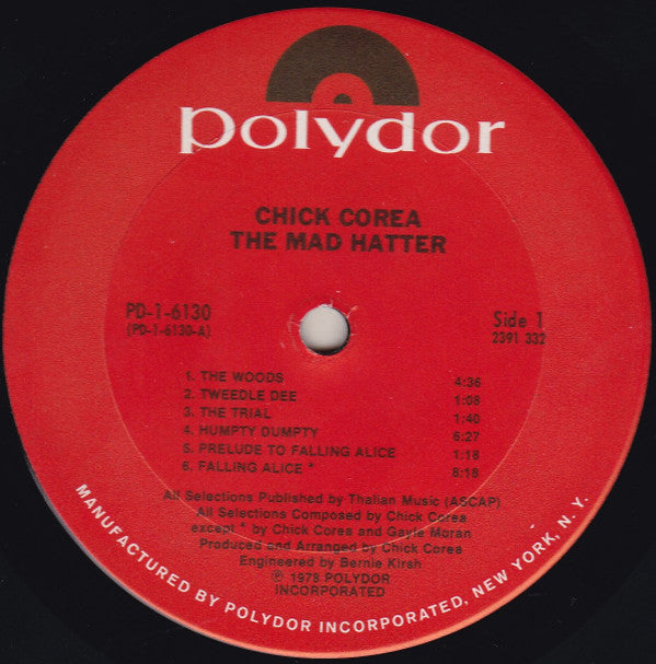 Chick Corea : The Mad Hatter (LP, Album, Ter)