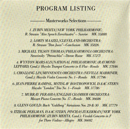 Various : CBS Records Compact Disc Demonstration (CD, Comp, Promo, Smplr)