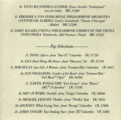 Various : CBS Records Compact Disc Demonstration (CD, Comp, Promo, Smplr)