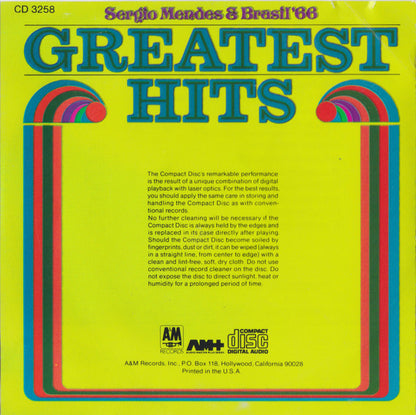 Sérgio Mendes & Brasil '66 : Greatest Hits (CD, Comp, RE, RP)
