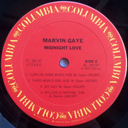 Marvin Gaye : Midnight Love (LP, Album, Car)