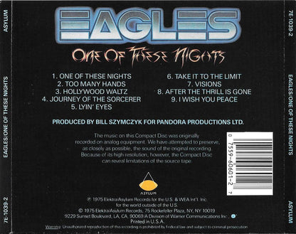 Eagles : One Of These Nights (CD, Album, RE, ARC)
