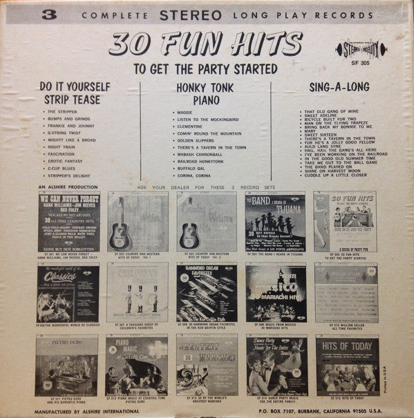 Various : 30 Fun Hits To Get The Party Started (3xLP, Box)