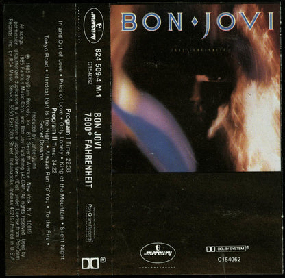 Bon Jovi : 7800° Fahrenheit (Cass, Album, Club, RCA)