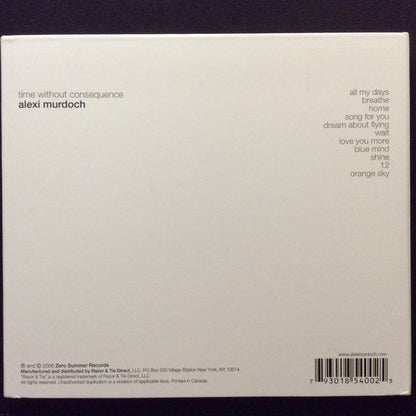 Alexi Murdoch : Time Without Consequence (CD, Album, Dig)