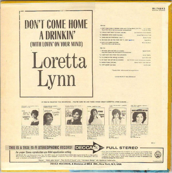 Buy Loretta Lynn : Don't Come Home A Drinkin' (With Lovin' On Your Mind