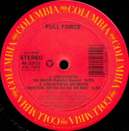 Full Force : Unfaithful So Much (12")