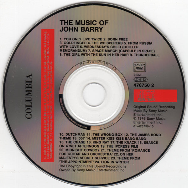John Barry : The Music Of John Barry (CD, Comp)