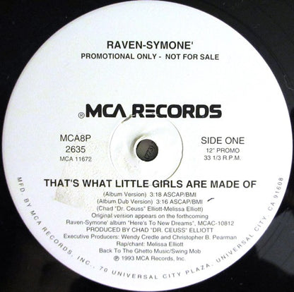 Raven Symone : That's What Little Girls Are Made Of (12", Single, Promo)