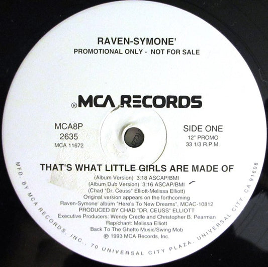 Raven Symone : That's What Little Girls Are Made Of (12", Single, Promo)