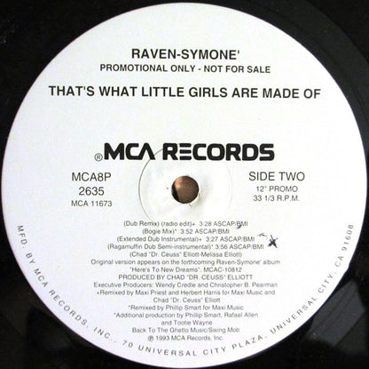 Raven Symone : That's What Little Girls Are Made Of (12", Single, Promo)
