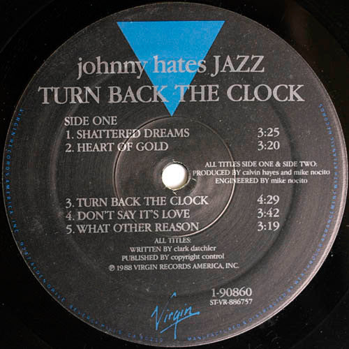 Johnny Hates Jazz : Turn Back The Clock (LP, Album, All)