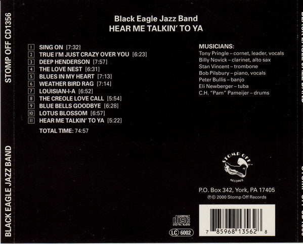 The Black Eagle Jazz Band : Hear Me Talkin' To Ya (CD, Album)
