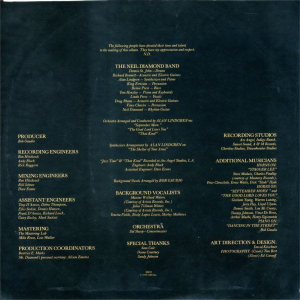 Neil Diamond : September Morn (LP, Album, San)