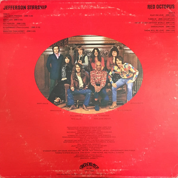 Jefferson Starship : Red Octopus (LP, Album, Quad)