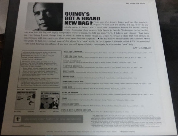 Quincy Jones And His Orchestra : Quincy's Got A Brand New Bag (LP, Album, Mono, Ltd, RE)