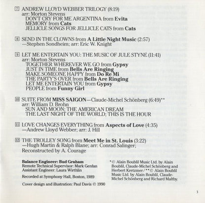 The Boston Pops Orchestra, John Williams (4) : Music Of The Night (Pops On Broadway 1990) (CD, Album)