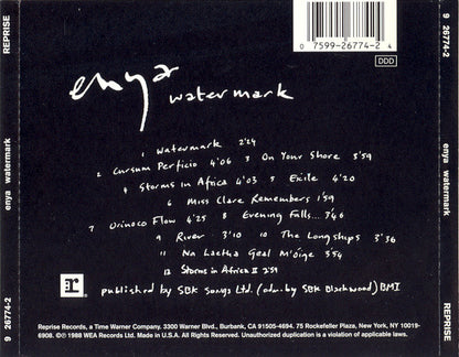 Enya : Watermark (CD, Album, RE)