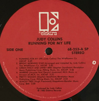 Judy Collins : Running For My Life (LP, Album, Spe)
