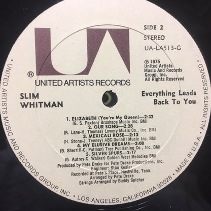 Slim Whitman : Everything Leads Back To You (LP)