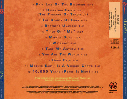 Live : Mental Jewelry (CD, Album, Club)