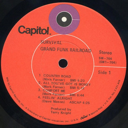 Grand Funk Railroad : Survival (LP, Album, RP, Win)