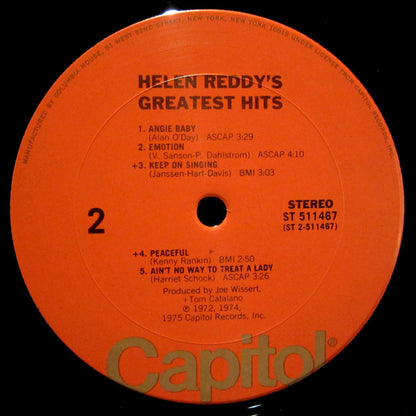 Helen Reddy : Helen Reddy's Greatest Hits (LP, Comp, Club, San)