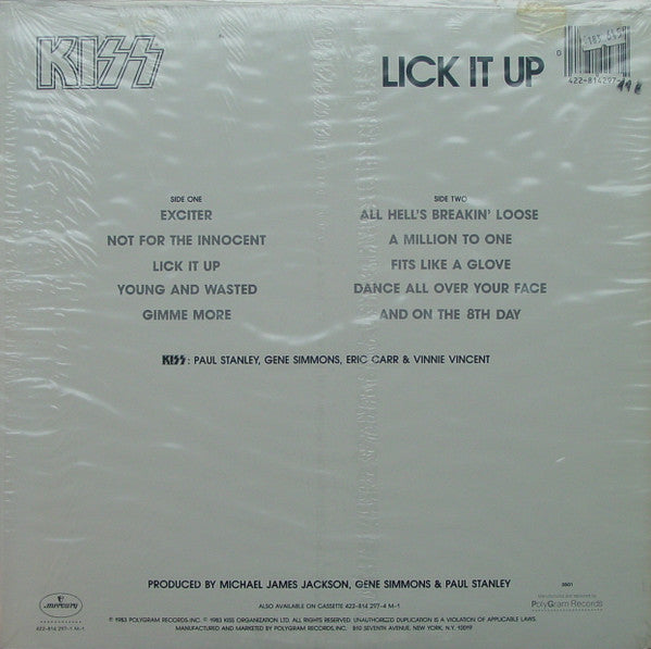 Kiss : Lick It Up (LP, Album, 53)