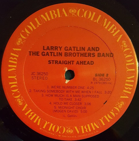 Larry Gatlin & The Gatlin Brothers : Straight Ahead (LP, Album, San)