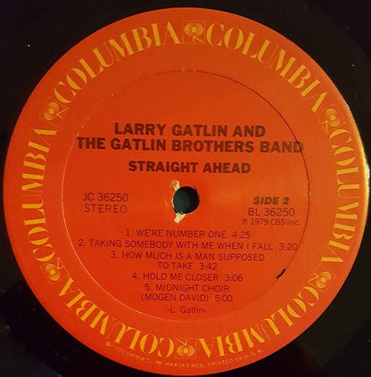 Larry Gatlin & The Gatlin Brothers : Straight Ahead (LP, Album, San)