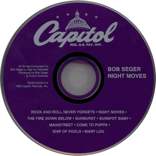 Bob Seger And The Silver Bullet Band : Night Moves (CD, Album, RE, RM)