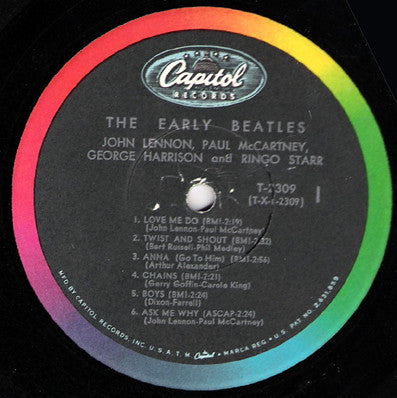 The Beatles : The Early Beatles (LP, Album, Comp, Mono, Scr)