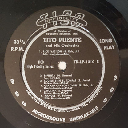 Tito Puente and His Orchestra : Dance The Cha Cha Cha (LP, Album, Mono, RP, Lam)
