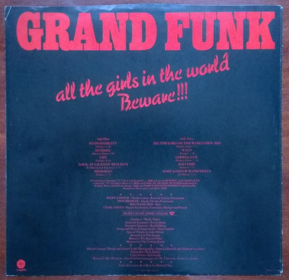 Grand Funk Railroad : All The Girls In The World Beware !!! (LP, Album, Jac)