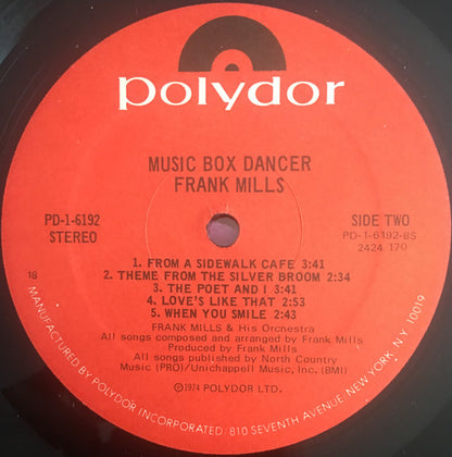Frank Mills : Music Box Dancer (LP, Album, Pre)