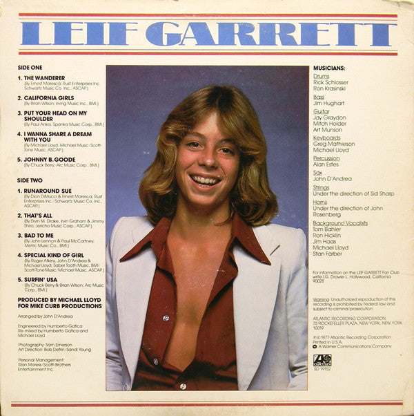 Leif Garrett : Leif Garrett (LP, Album, PR)