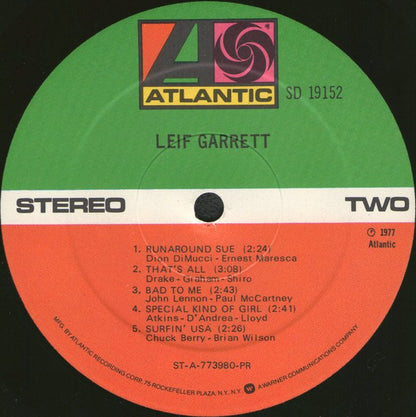 Leif Garrett : Leif Garrett (LP, Album, PR)