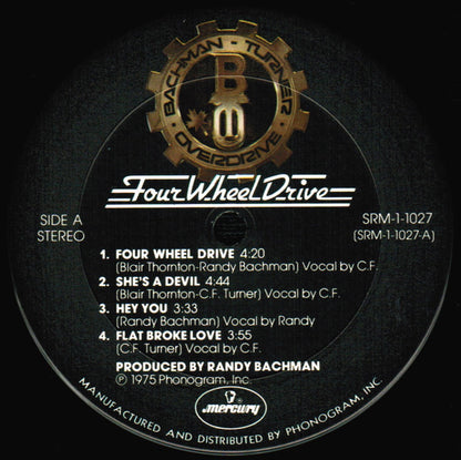 Bachman-Turner Overdrive : Four Wheel Drive (LP, Album, Pit)