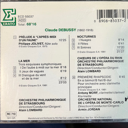 Claude Debussy, Alain Lombard, Armin Jordan, Orchestre Philharmonique De Strasbourg, Orchestre National De L'Opéra De Monte-Carlo : La Mer - Nocturnes (CD)