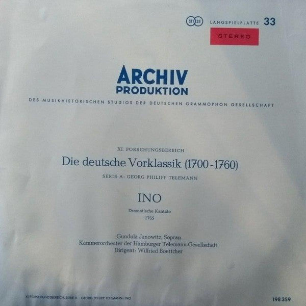 Buy Georg Philipp Telemann, Gundula Janowitz, Kammerorchester der ...