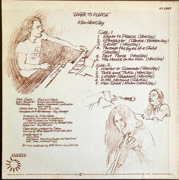 Ken Hensley : Eager To Please (LP, Album, San)