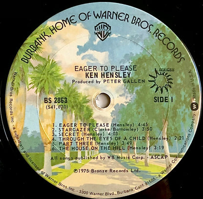 Ken Hensley : Eager To Please (LP, Album, San)