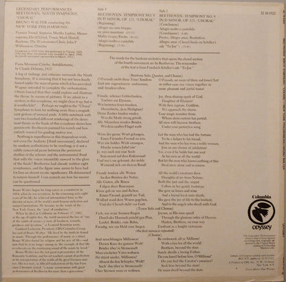 Ludwig van Beethoven / The New York Philharmonic Orchestra, Bruno Walter, Westminster Symphonic Choir : Symphony No. 9 In D Minor, Op. 125 ("Choral") (LP, RE)
