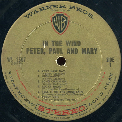 Peter, Paul & Mary : In The Wind (LP, Album, Hol)