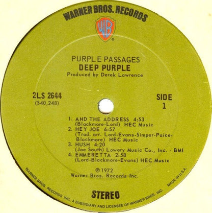 Deep Purple : Purple Passages (2xLP, Comp)